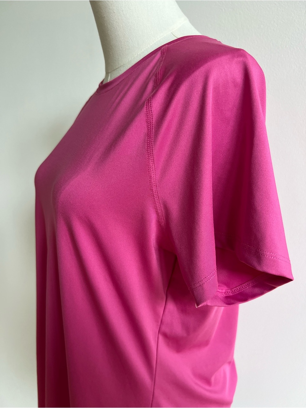 Adidas Womens Large Pink Performance Athletic Workout Running Short Sleeve Shirt - Picture 2 of 12